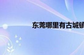 东莞哪里有古城镇（东莞县 山东古县）