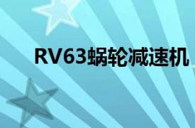 RV63蜗轮减速机（RV63蜗轮减速机）