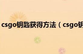 csgo钥匙获得方法（csgo钥匙怎么获得相关内容简介介绍）