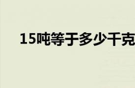 15吨等于多少千克（1吨等于多少千克）