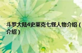 斗罗大陆4史莱克七怪人物介绍（斗罗大陆4史莱克七怪有谁相关内容简介介绍）