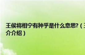 王侯将相宁有种乎是什么意思?（王侯将相宁有种乎是什么意思相关内容简介介绍）