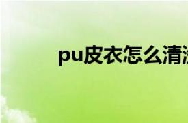 pu皮衣怎么清洗和保养（PU皮）