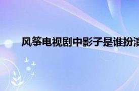 风筝电视剧中影子是谁扮演的（风筝电视剧中影子是谁）