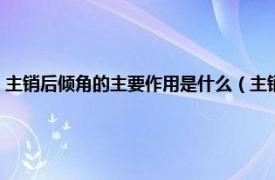 主销后倾角的主要作用是什么（主销后倾角的主要作用相关内容简介介绍）