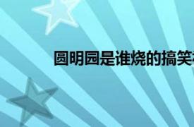 圆明园是谁烧的搞笑视频（圆明园是谁烧的）