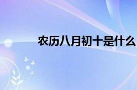 农历八月初十是什么日子（初十是什么日子）