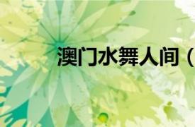 澳门水舞人间（澳门水舞间演出）