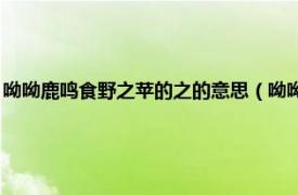 呦呦鹿鸣食野之苹的之的意思（呦呦鹿鸣 食野之苹意思相关内容简介介绍）