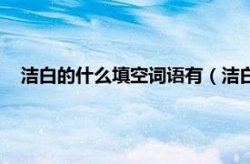 洁白的什么填空词语有（洁白的什么填空相关内容简介介绍）