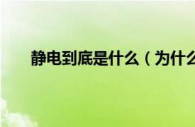 静电到底是什么（为什么有静电相关内容简介介绍）