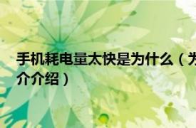 手机耗电量太快是为什么（为什么手机耗电量特别快相关内容简介介绍）