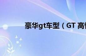 豪华gt车型（GT 高性能豪华旅游车的缩写）