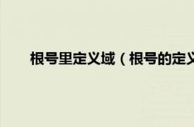 根号里定义域（根号的定义域是什么相关内容简介介绍）