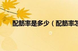 配筋率是多少（配筋率怎么计算相关内容简介介绍）