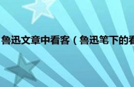 鲁迅文章中看客（鲁迅笔下的看客是什么样的相关内容简介介绍）