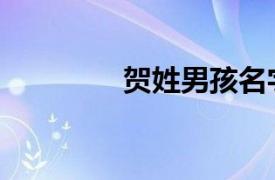 贺姓男孩名字大全（贺姓）