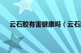 云石胶有害健康吗（云石胶有毒吗相关内容简介介绍）