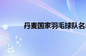 丹麦国家羽毛球队名单（丹麦国家羽毛球队）