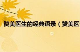 赞美医生的经典语录（赞美医生的朴实句子相关内容简介介绍）