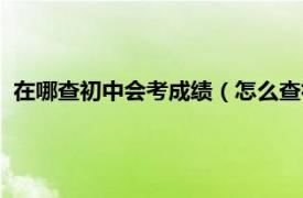 在哪查初中会考成绩（怎么查初中会考成绩相关内容简介介绍）