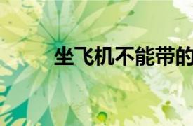 坐飞机不能带的东西有哪些?2021