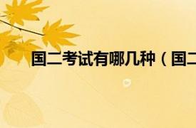 国二考试有哪几种（国二是什么相关内容简介介绍）