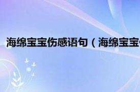 海绵宝宝伤感语句（海绵宝宝伤感语录摘抄相关内容简介介绍）