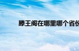 滕王阁在哪里哪个省份（滕王阁在哪里哪个省）