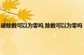 被除数可以为零吗,除数可以为零吗（零可以为被除数吗相关内容简介介绍）