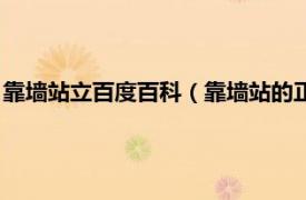 靠墙站立百度百科（靠墙站的正确姿势是什么相关内容简介介绍）