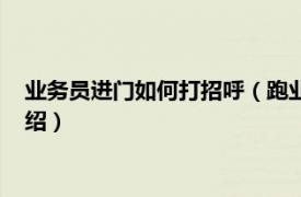 业务员进门如何打招呼（跑业务进门如何打招呼相关内容简介介绍）