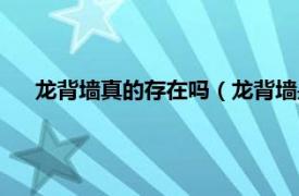 龙背墙真的存在吗（龙背墙是什么意思相关内容简介介绍）