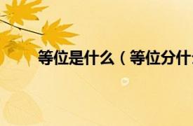 等位是什么（等位分什么意思相关内容简介介绍）