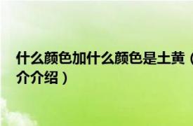 什么颜色加什么颜色是土黄（什么颜色加起来是土黄相关内容简介介绍）