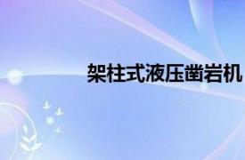 架柱式液压凿岩机（导轨式液压凿岩机）