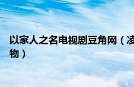 以家人之名电视剧豆角网（凌和平 电视剧《以家人之名》中的人物）