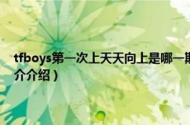 tfboys第一次上天天向上是哪一期（天天向上tfboys是哪一期相关内容简介介绍）