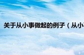 关于从小事做起的例子（从小事做起的例子相关内容简介介绍）