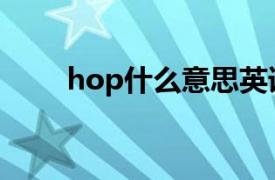 hop什么意思英语（hop什么意思）