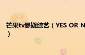 芒果tv悬疑综艺（YES OR NO 芒果TV推出的极速推理探案综艺）