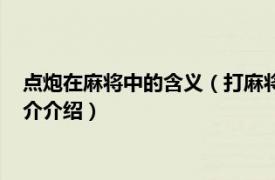 点炮在麻将中的含义（打麻将中术语点炮是什么意思相关内容简介介绍）