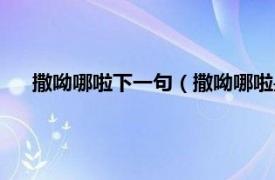 撒呦哪啦下一句（撒呦哪啦是什么意思相关内容简介介绍）