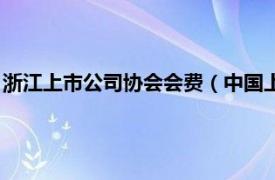 浙江上市公司协会会费（中国上市公司协会会费标准及管理办法）