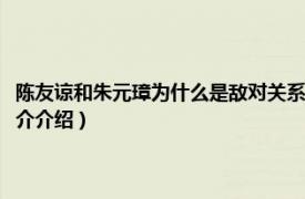 陈友谅和朱元璋为什么是敌对关系（陈友谅为什么会输给朱元璋相关内容简介介绍）