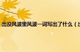 出没风波里风波一词写出了什么（出没风波里是哪首诗相关内容简介介绍）