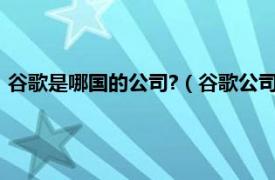 谷歌是哪国的公司?（谷歌公司是哪个国家的相关内容简介介绍）