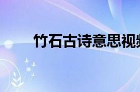 竹石古诗意思视频（竹石古诗意思）