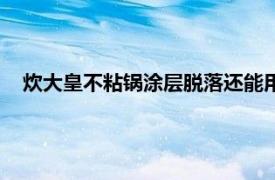 炊大皇不粘锅涂层脱落还能用吗（不粘锅涂层脱落还能用吗）