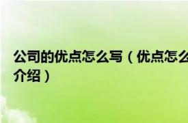 公司的优点怎么写（优点怎么写 个人优点怎么写呢相关内容简介介绍）